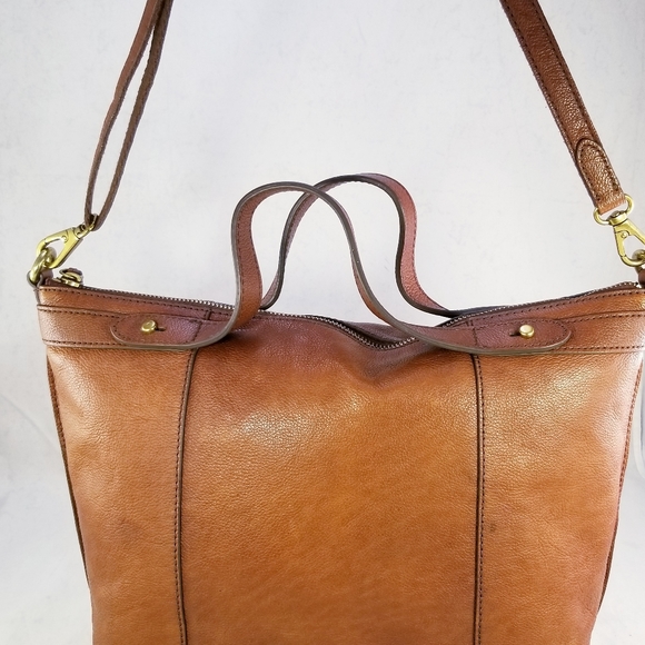 FOSSIL MADDOX REVIVAL TOTE SHOPPER PURSE SHOULDER BAG BROWN LEATHER - Picture 7 of 10